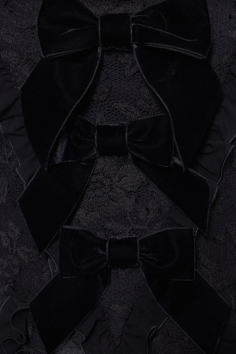 LACE BUSTIER DRESS WITH VELVET BOWS 3