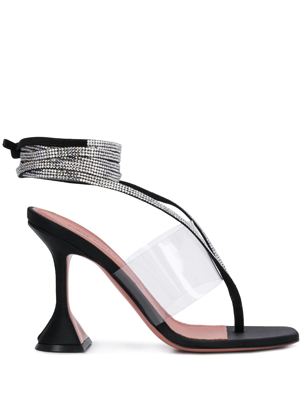 crystal ankle sandals - 1