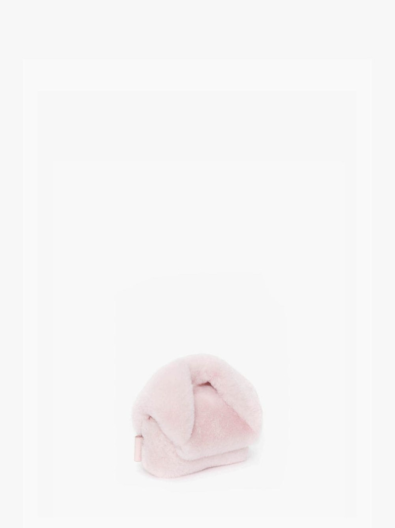 JW Anderson MINI NANO TWISTER SHEARLING CROSSBODY BAG outlook