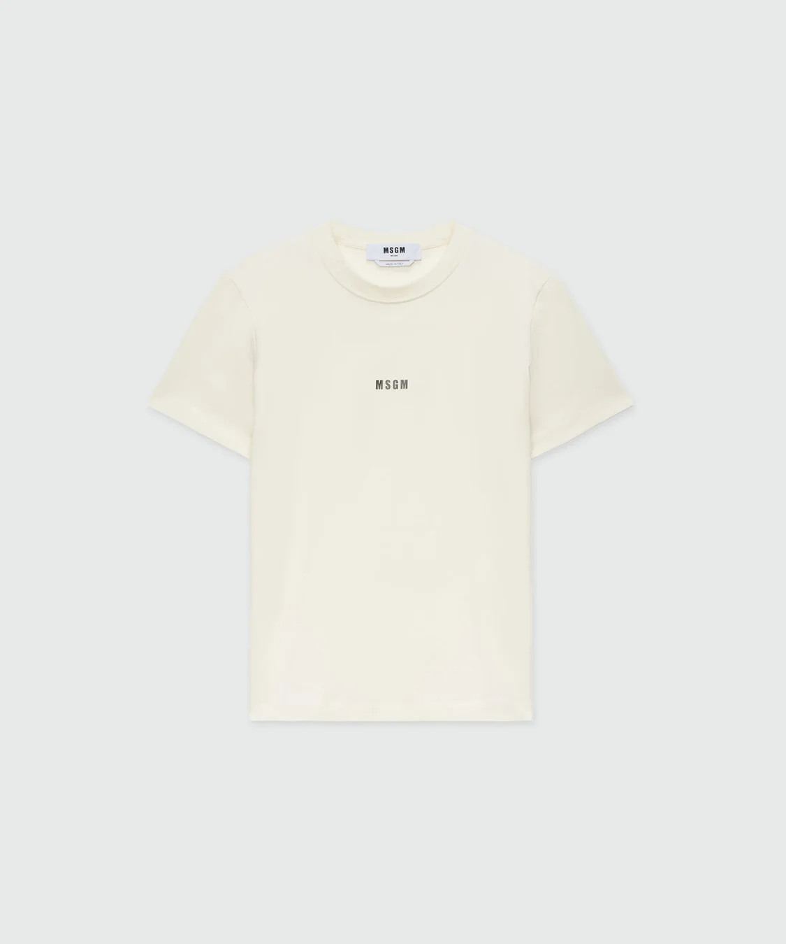 White T-shirt with micro logo - 1