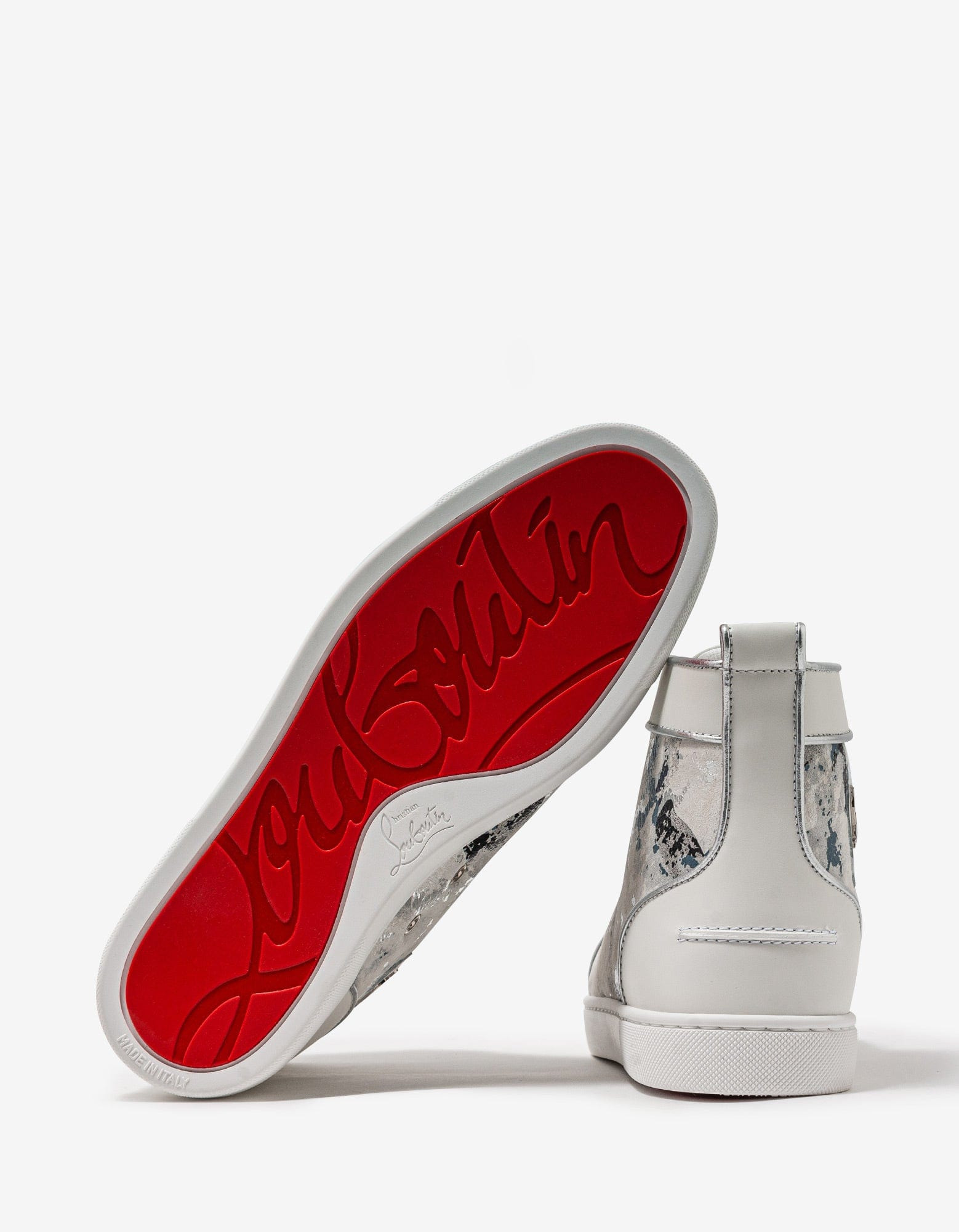 Christian Louboutin Louis Orlato Flat Gravity White High Top Trainers - 3