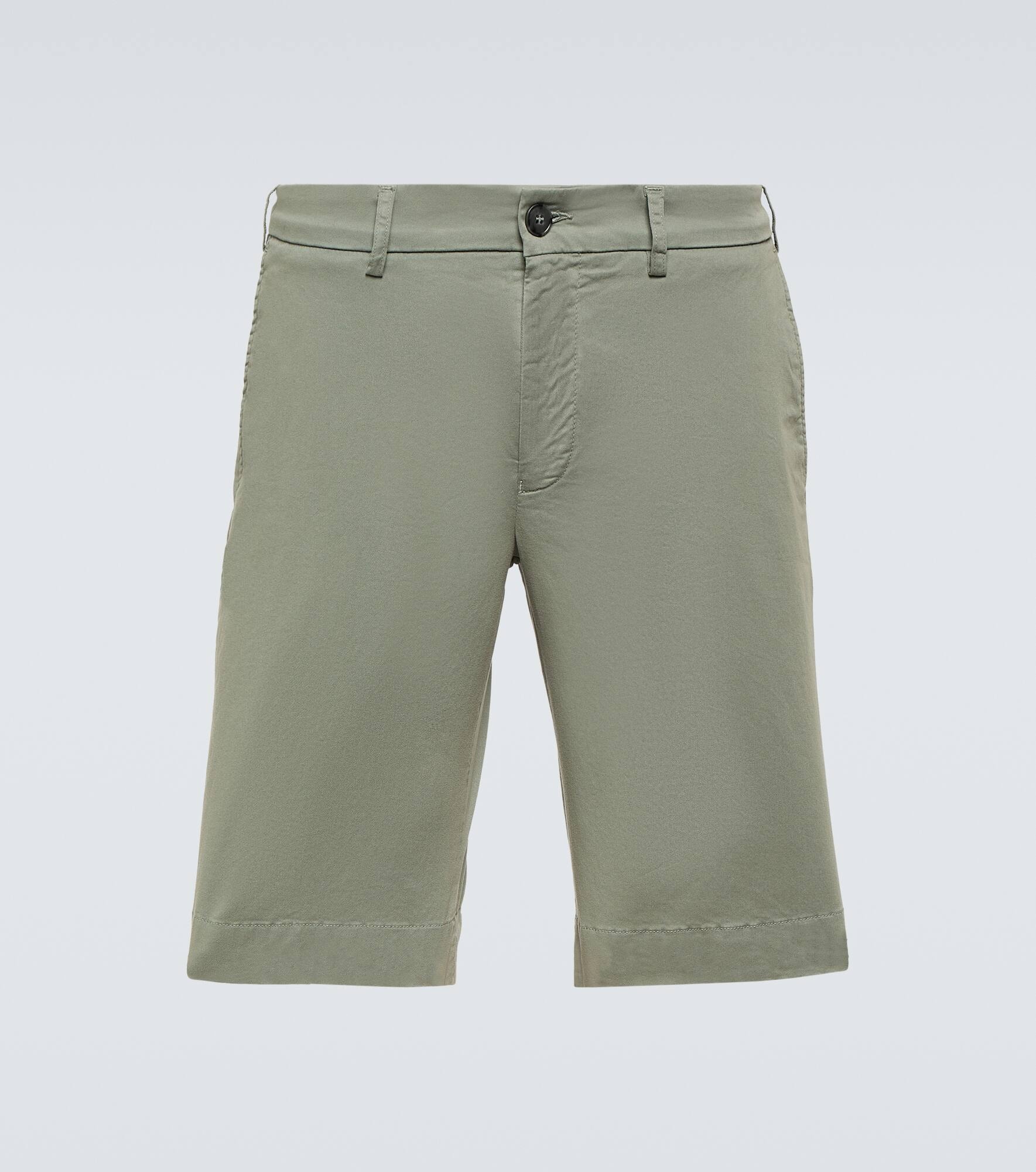 Cotton twill Bermuda shorts - 1