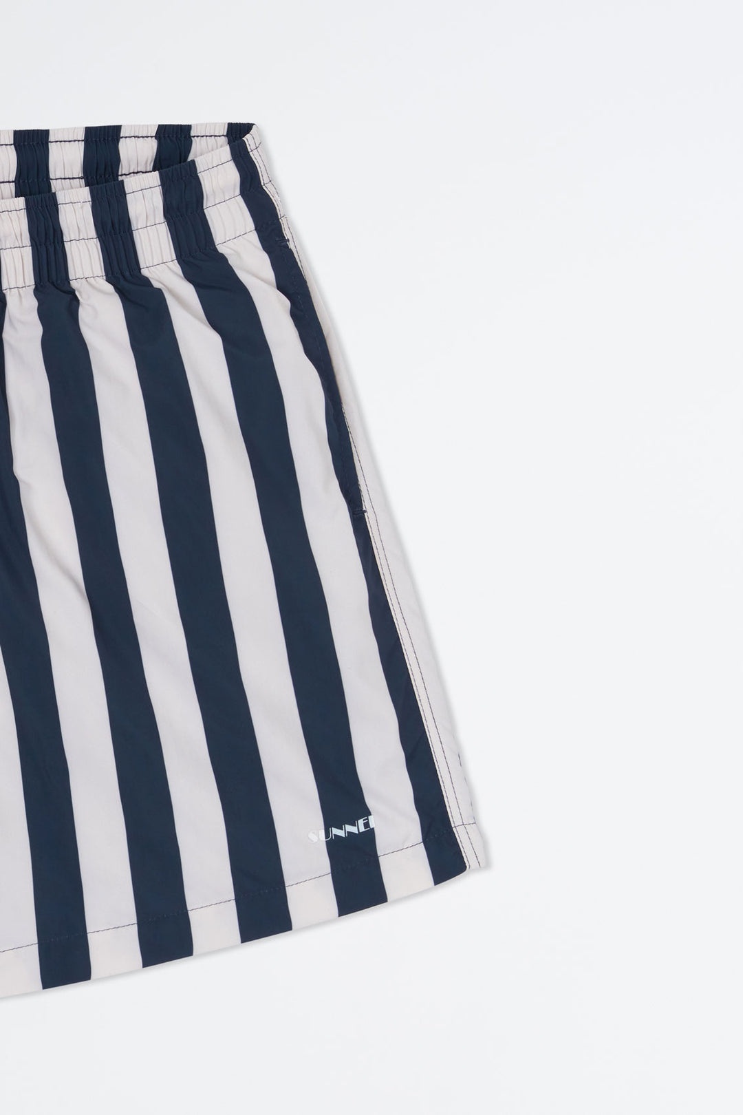 BLUE & WHITE STRIPED SWIMSHORTS - 3