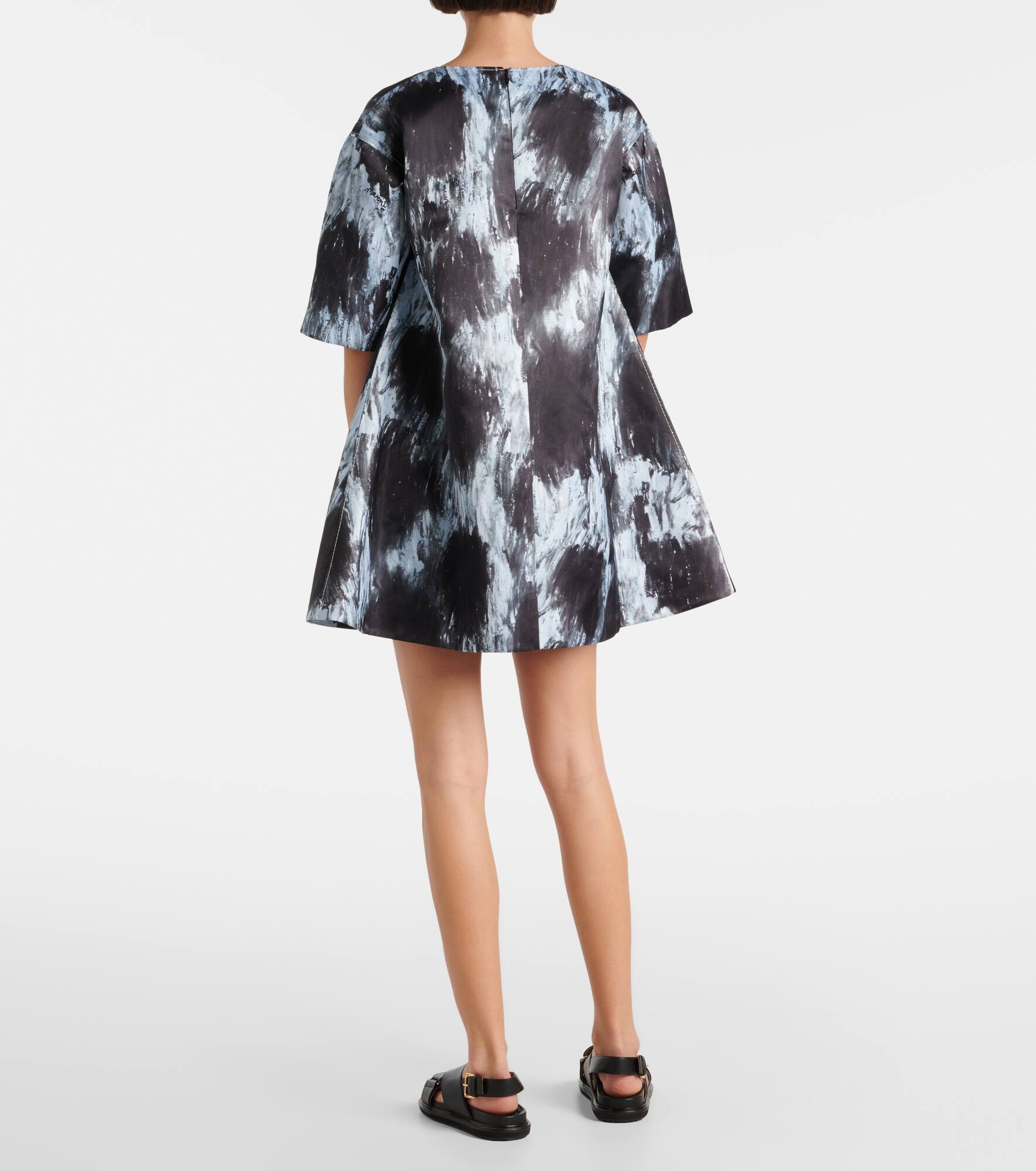 Leopard-print duchesse satin minidress - 3