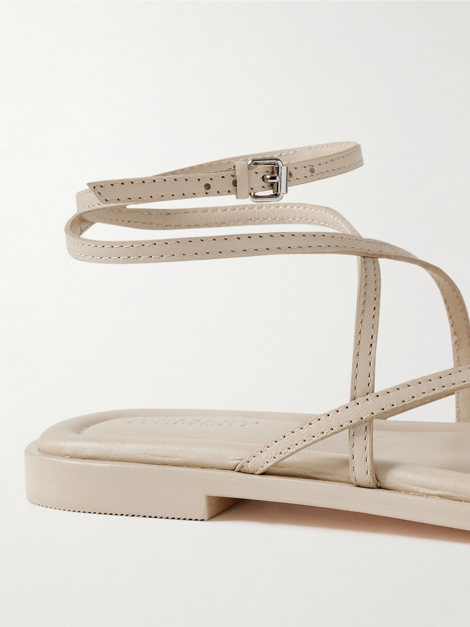 Davis leather sandals Cream - 4