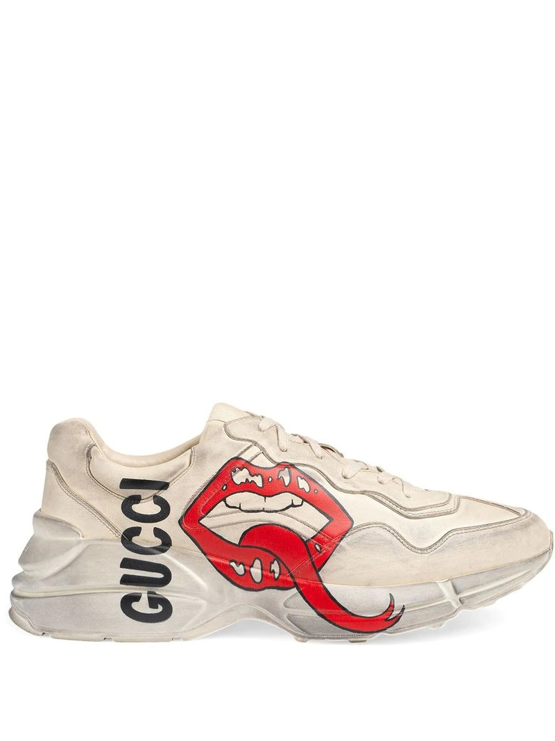 Rhyton sneaker with mouth print - 1