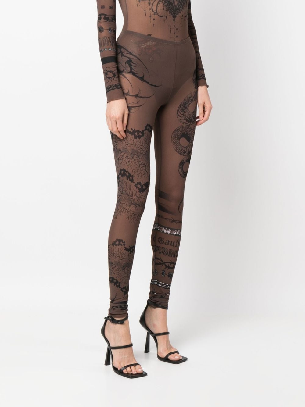 graphic-print leggings - 3