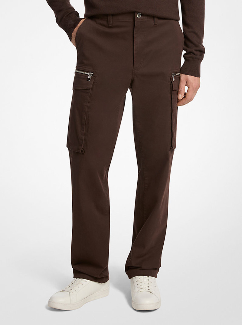 Stretch Cotton Zip Cargo Pants 1