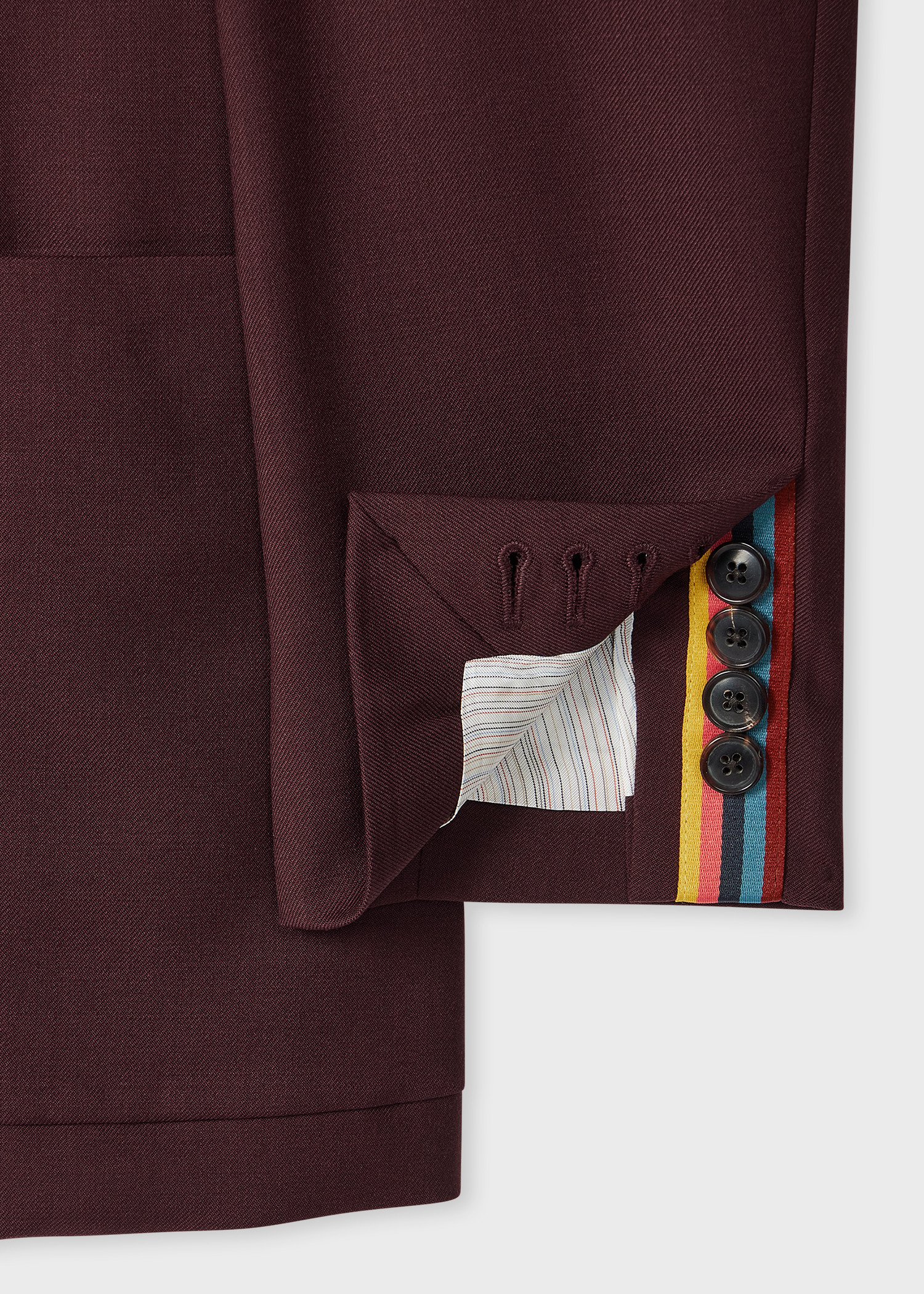 A Suit To Travel In - Burgundy Wool Unlined Blazer - 3