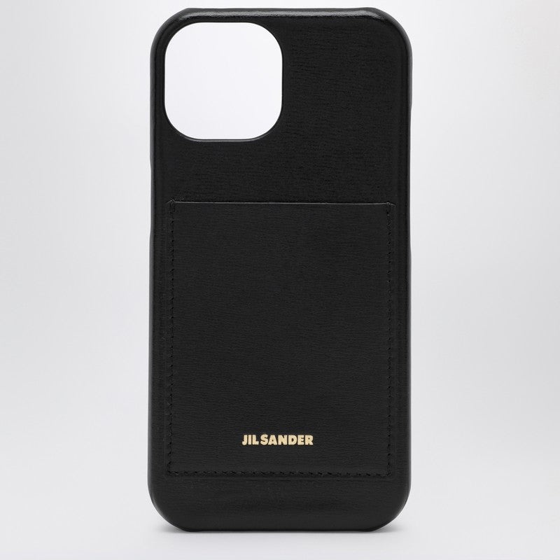 【関税&送料込】Jil Sander Black Iphone 15 Pro Cover With Lo Jil Sander BLACK IPHONE 15 PRO COVER WITH LOGO | netdressed