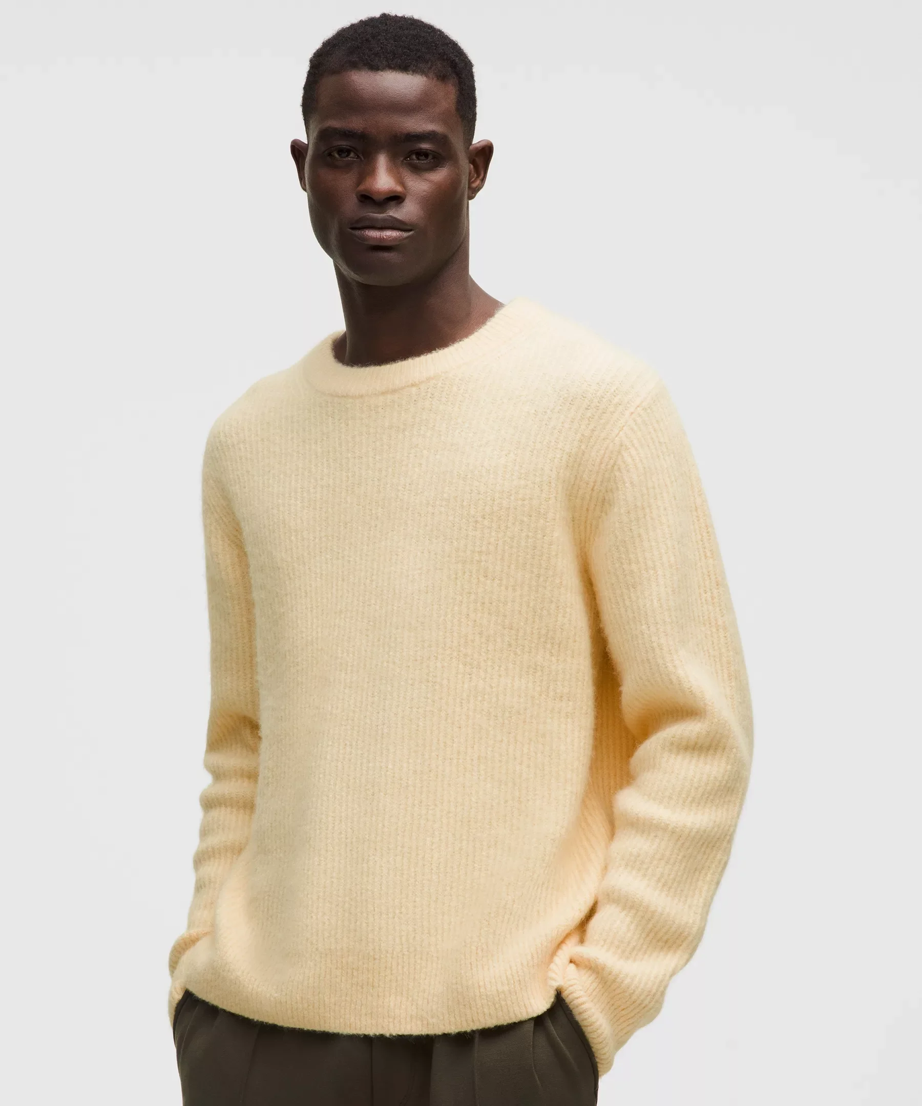 Wool-Blend Ribbed Sweater - 1