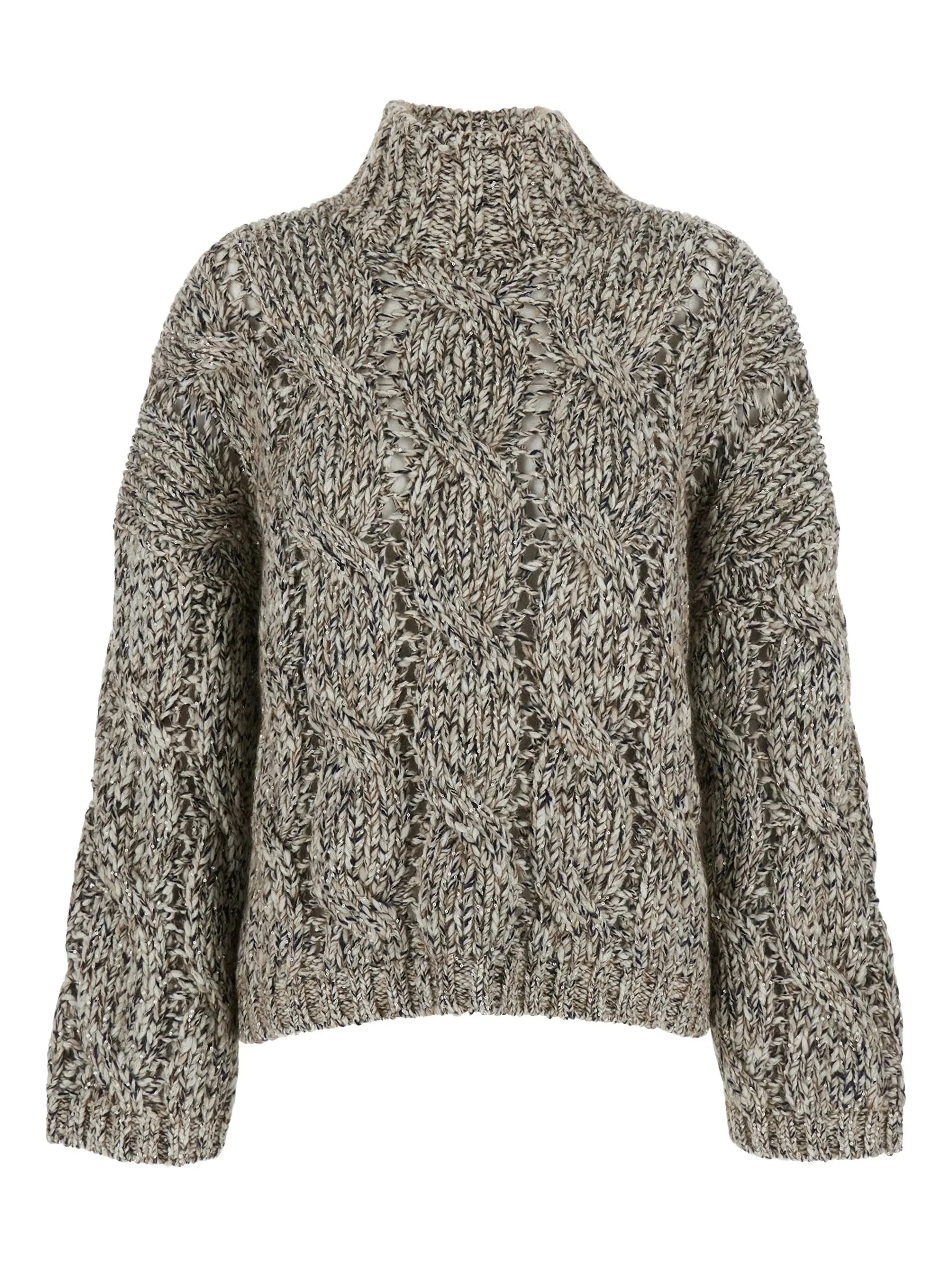 Brunello Cucinelli Cable-knit High-neck Sweater - 1