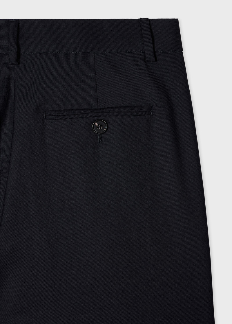 Paul Smith Women's A Suit To Travel In - Navy Pleated Wide Leg Trousers outlook