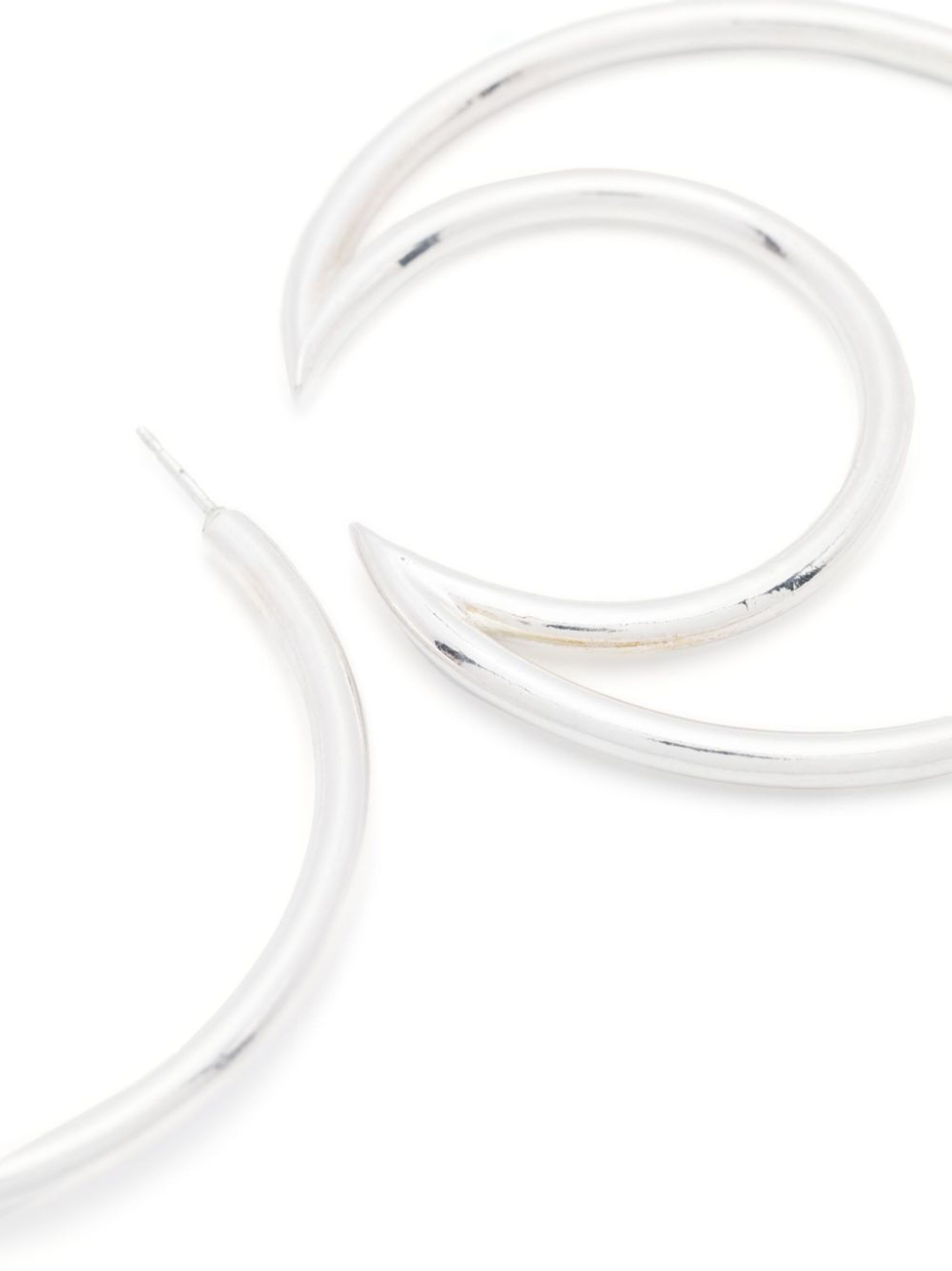 Moon-shaped hoop earrings - 2