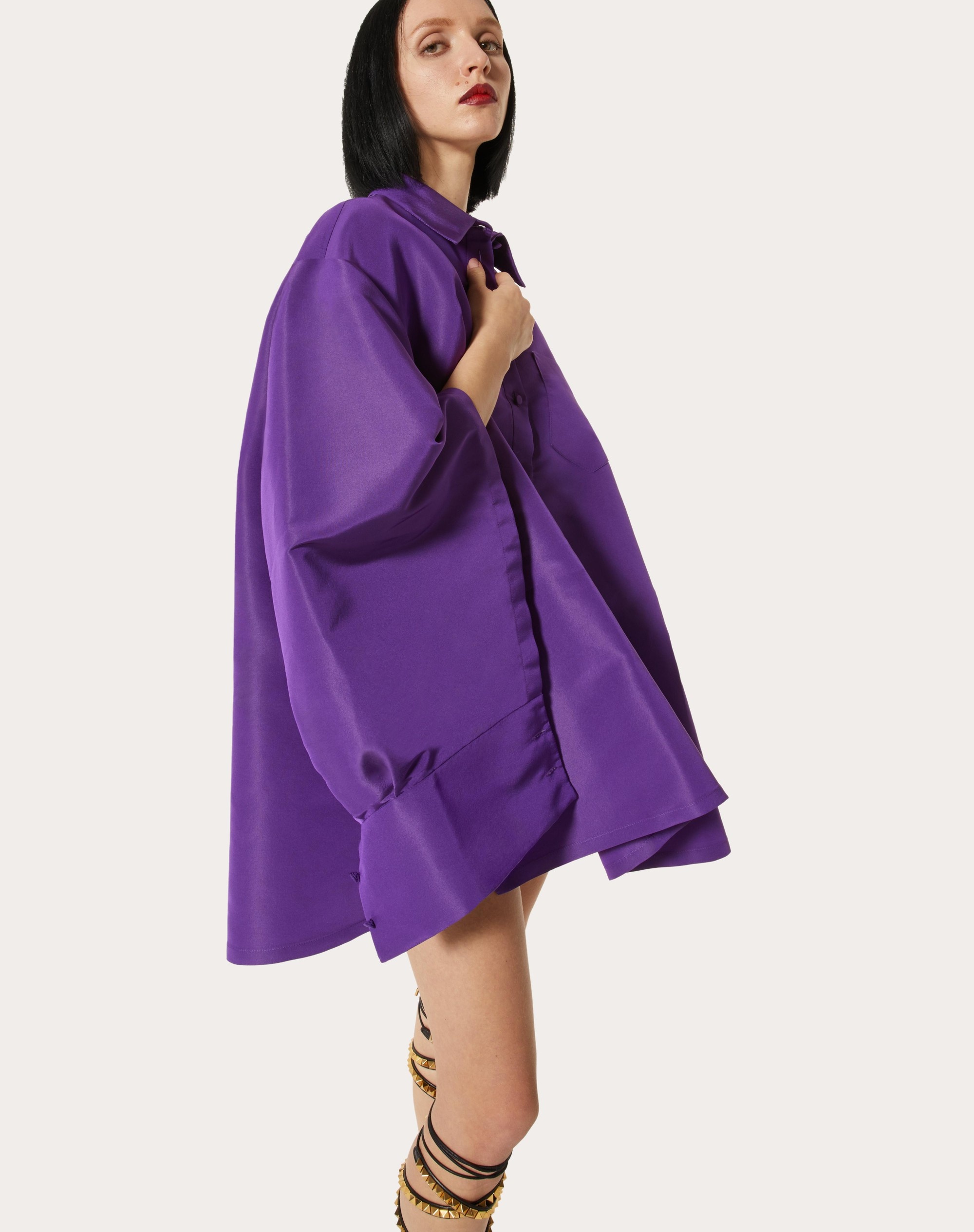 FAILLE SHIRT DRESS - 5