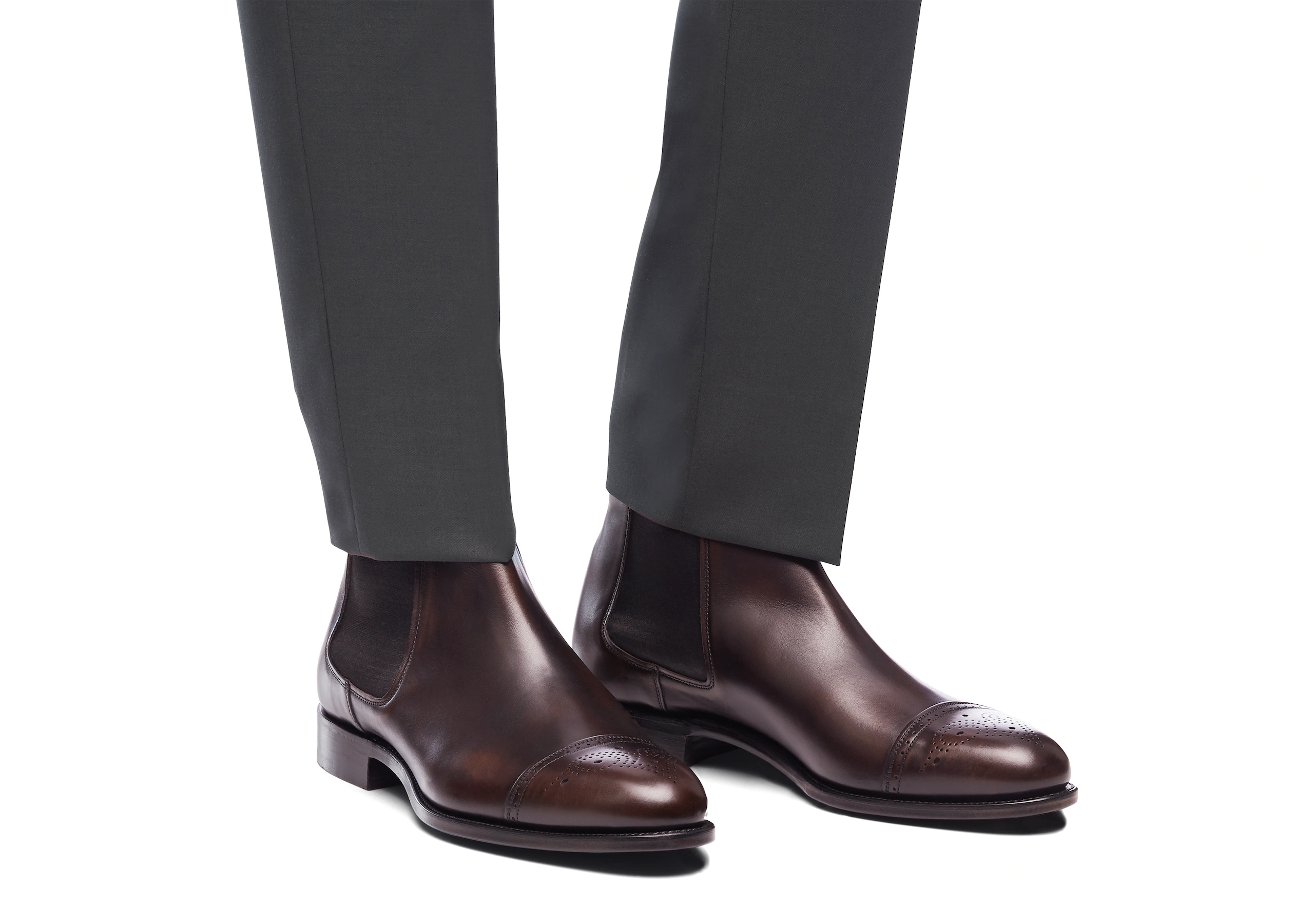 Viscount
Calf Leather Brogue Boot Ebony - 5