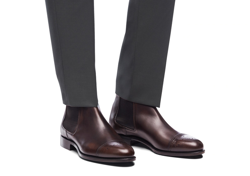 Viscount
Calf Leather Brogue Boot Ebony 5