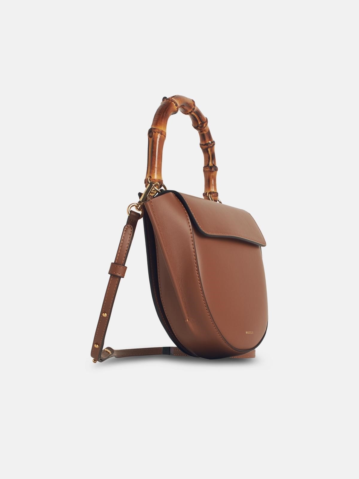 BROWN LEATHER 'HORTENSIA' MINI BAG - 2