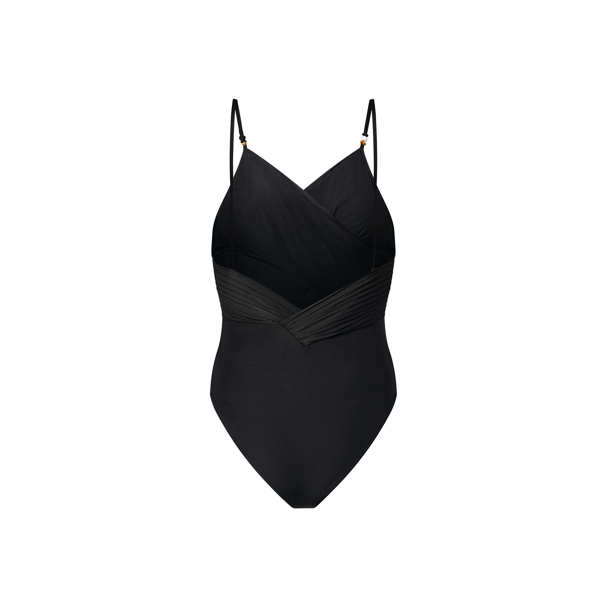 Pleated Front One-Piece Swimsuit - 3
