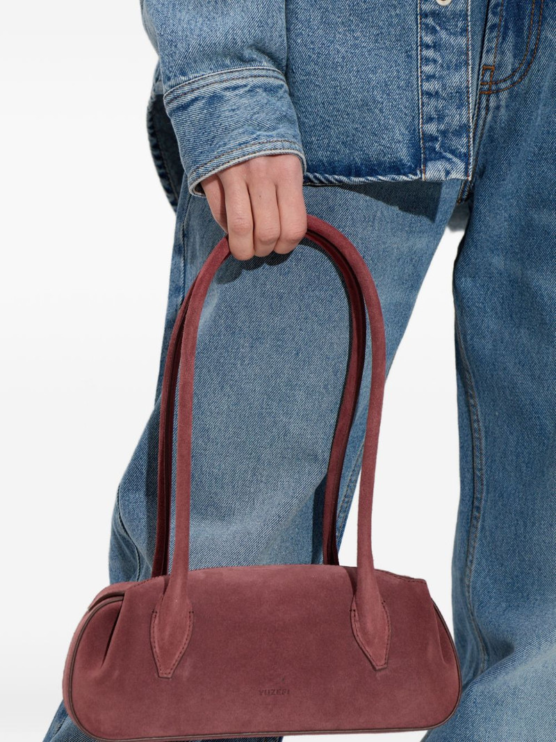 Yuzefi mini Oyster suede-finish leather shoulder bag outlook