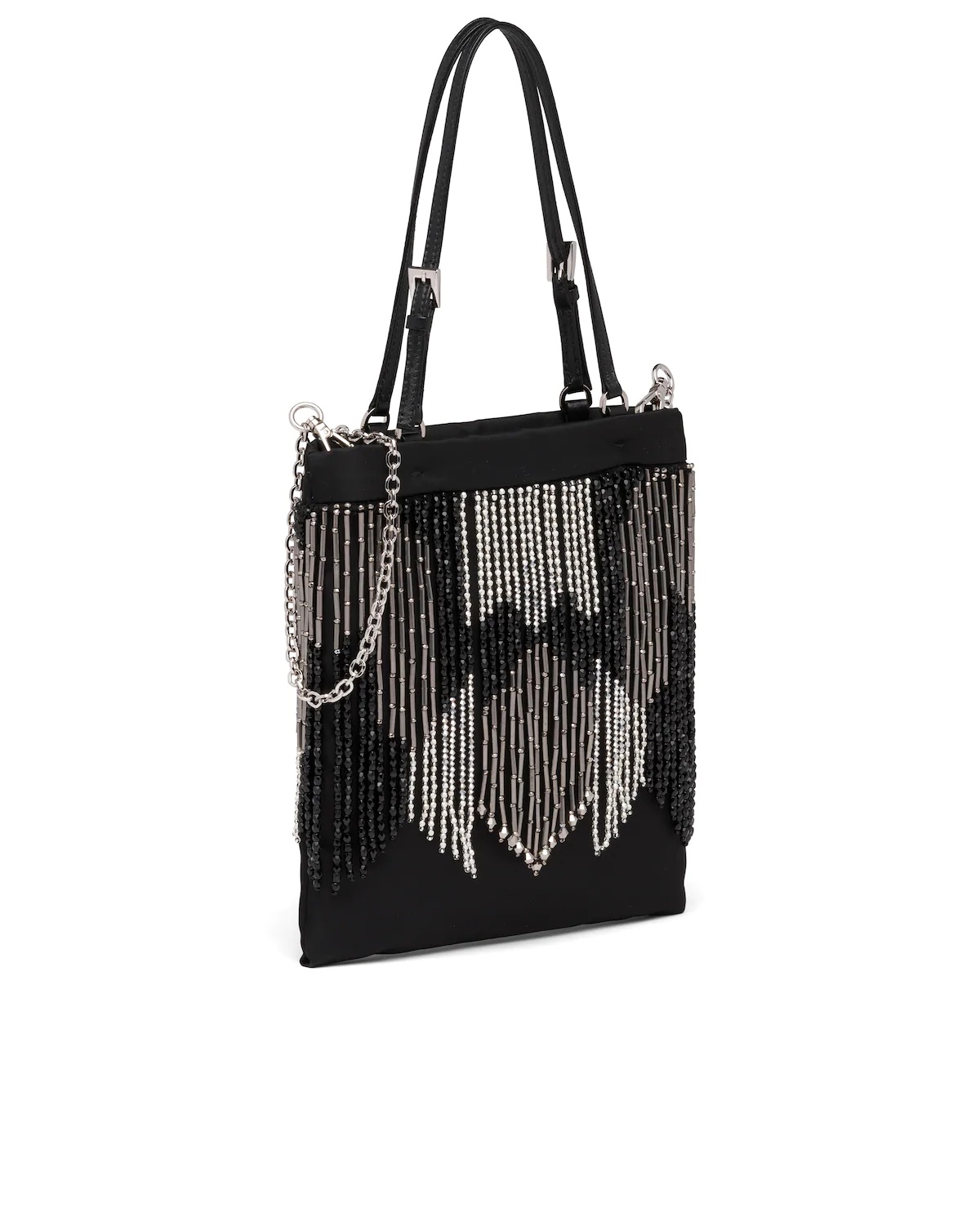 Nylon handbag with fringe - 3