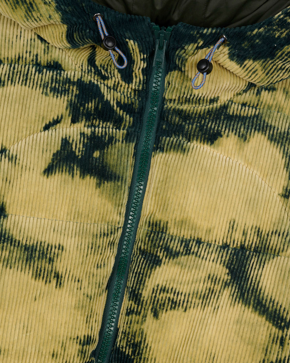 Bleach Dyed Dimension Puffer Jacket - Olive - 5