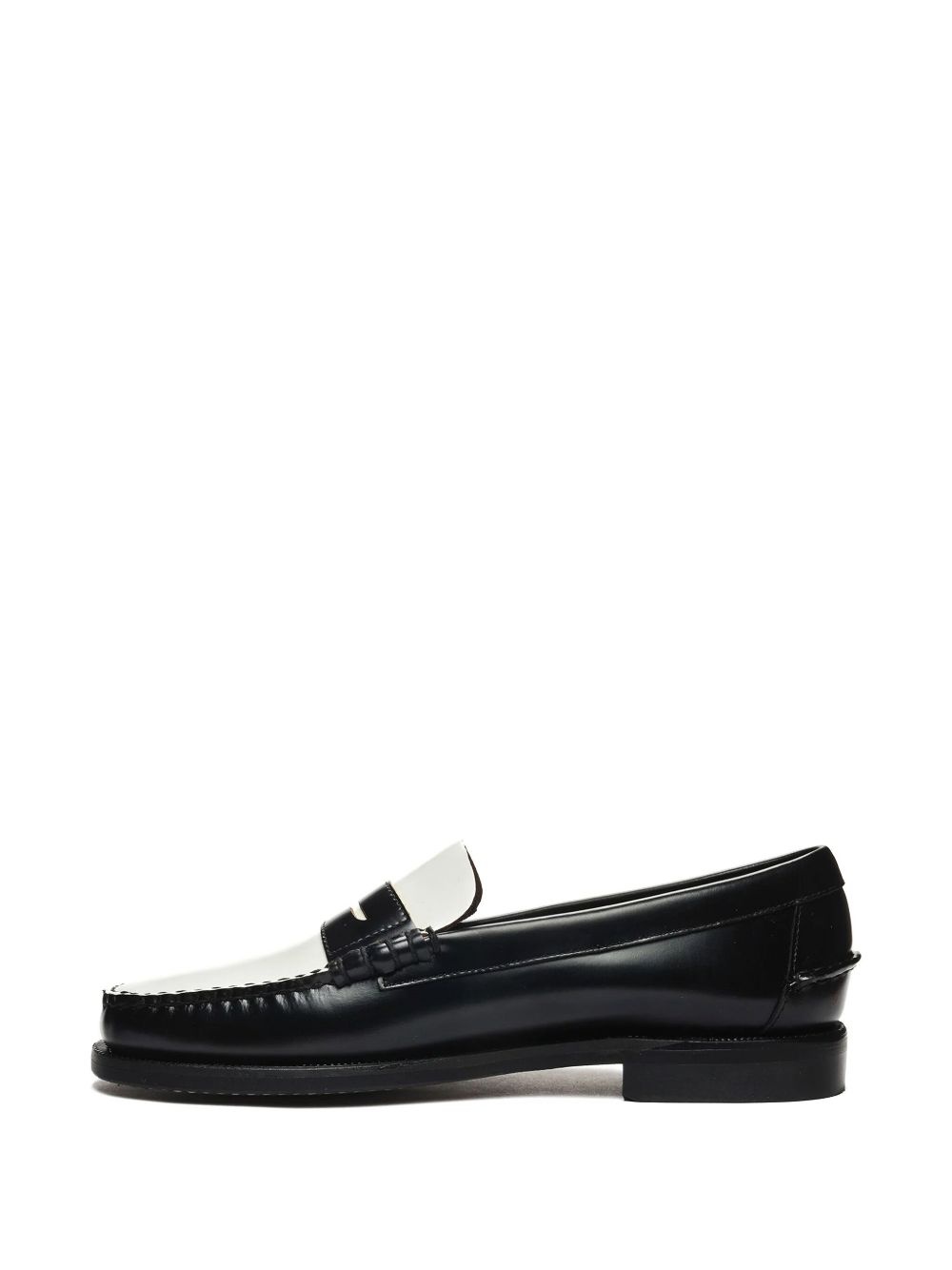 two-tone leather loafers - 5
