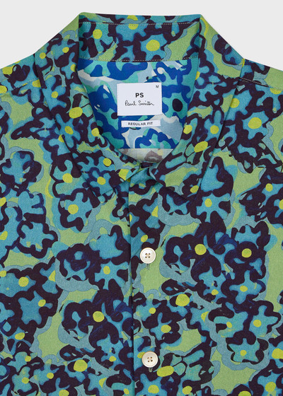 Paul Smith Green 'Bold Florals' Short Sleeve Shirt outlook