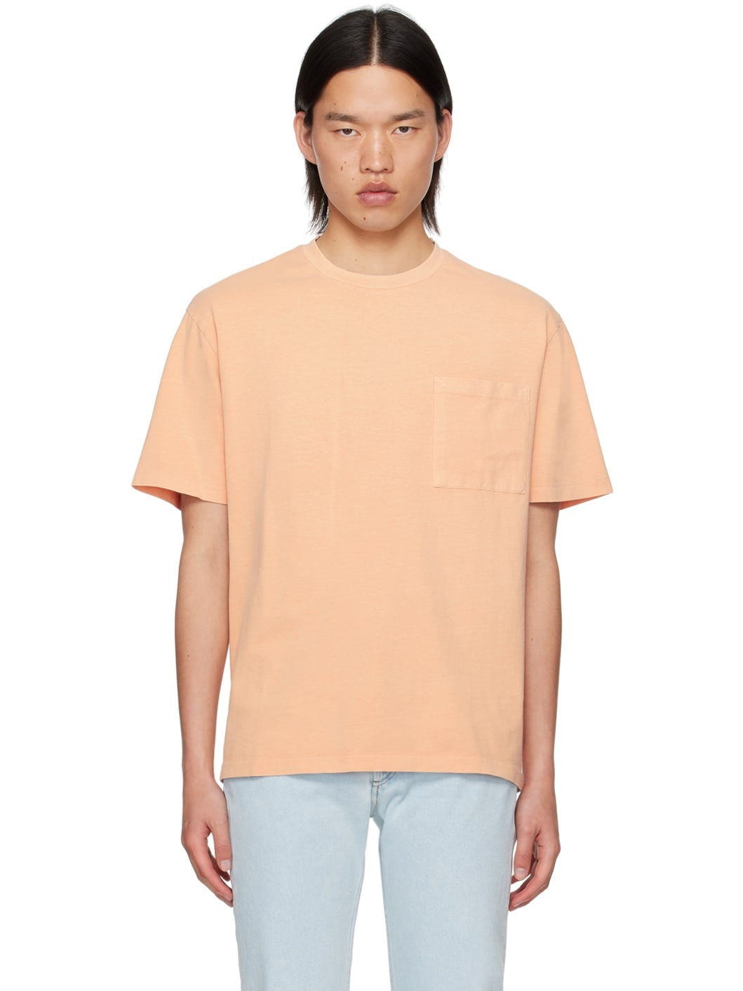Orange Boxy Tab T-Shirt - 1