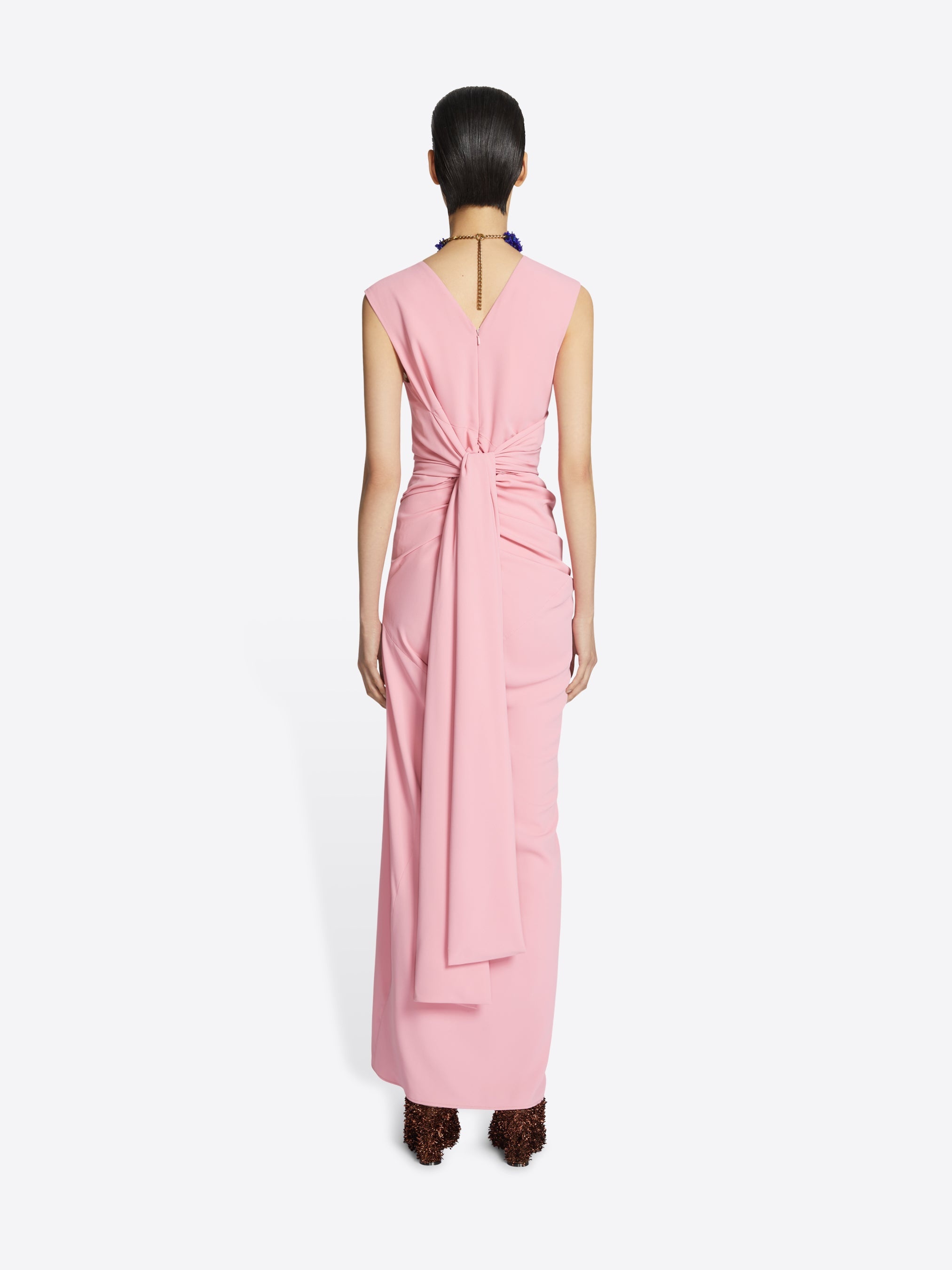 LONG DRAPED DRESS - 4