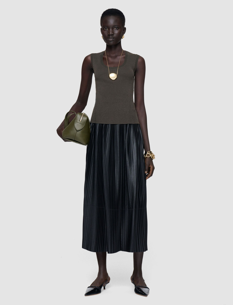 JOSEPH Didi Light Nappa Leather Skirt outlook