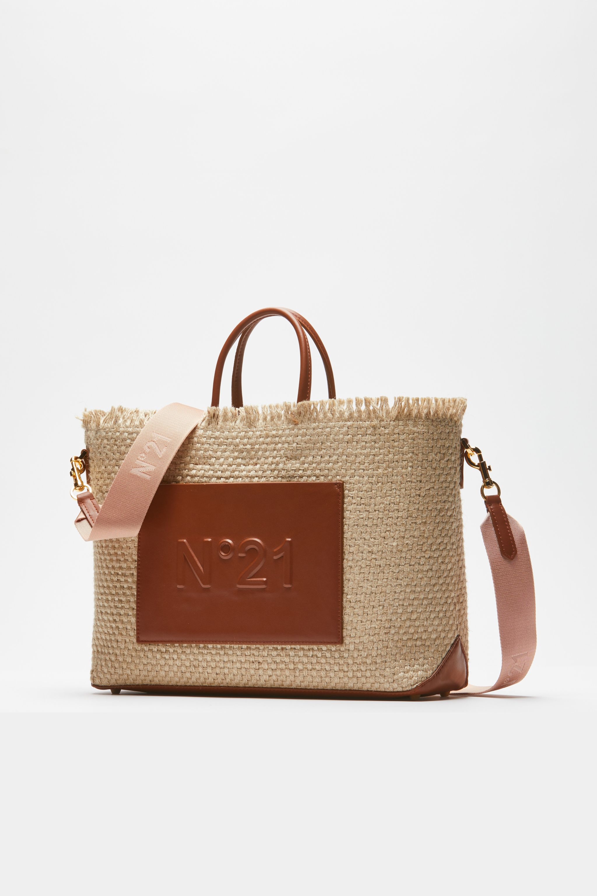 LOGO-EMBOSSED WOVEN SHOPPER - 3