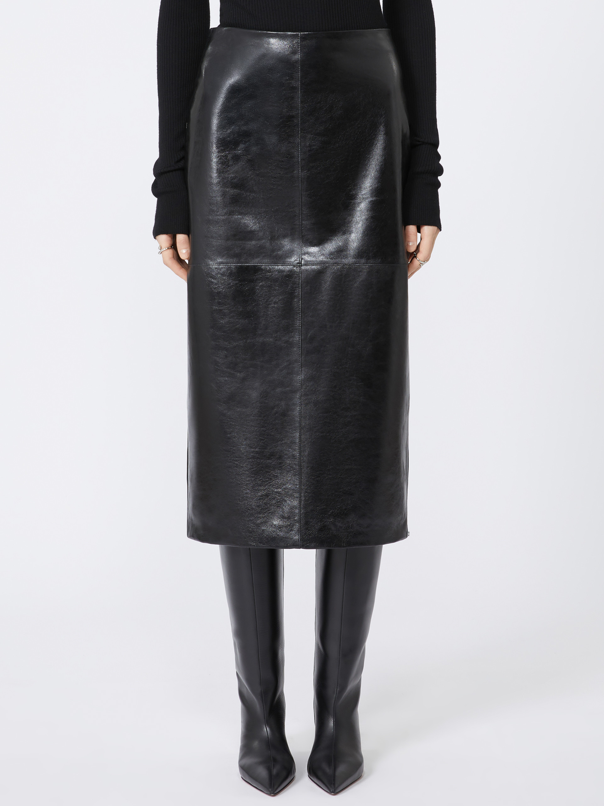 AFA Midi leather skirt - 3