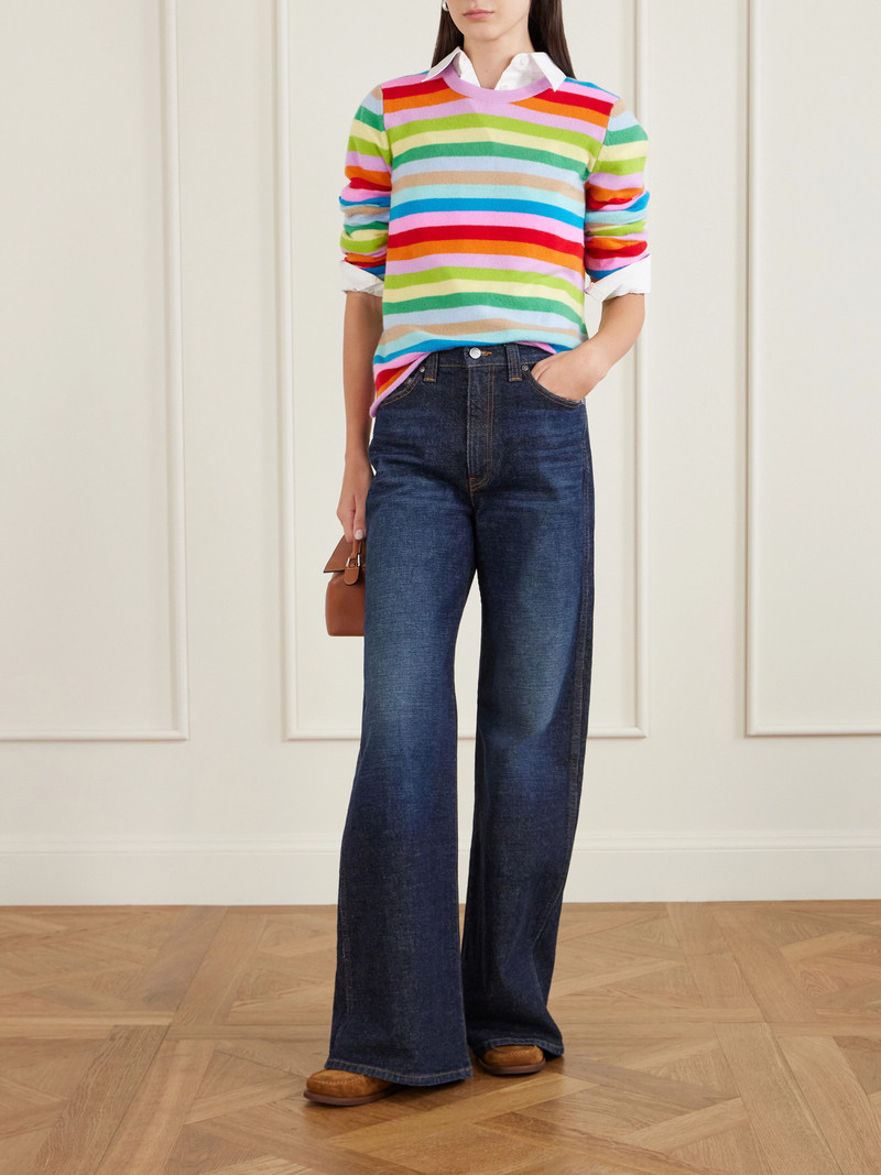 Allude Striped Cashmere Sweater outlook