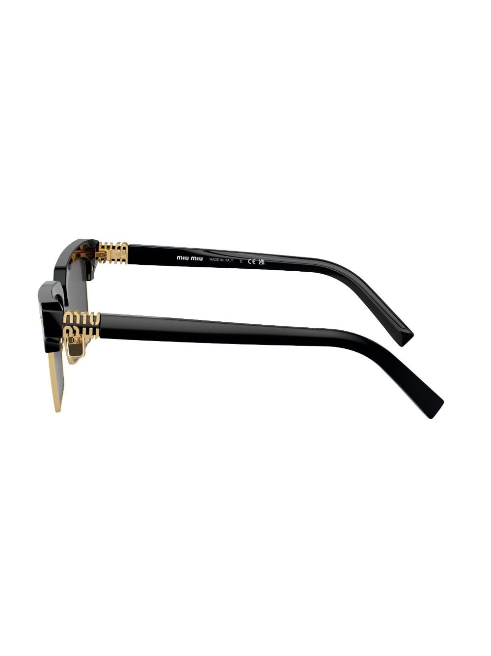 logo-lettering square-frame sunglasses - 3
