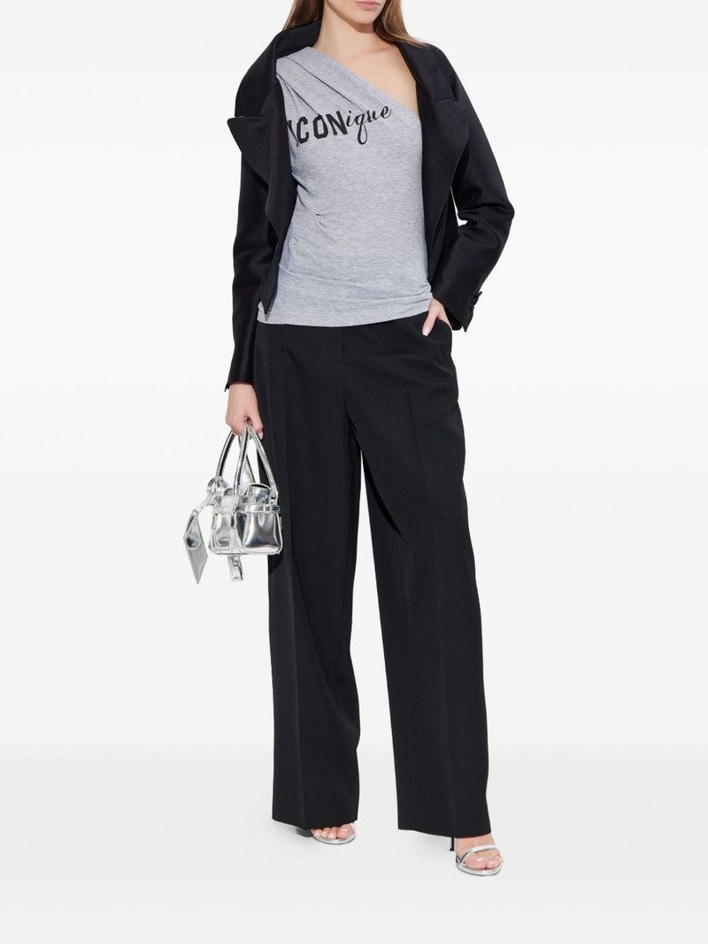 DSQUARED2 one-shoulder graphic-print top outlook