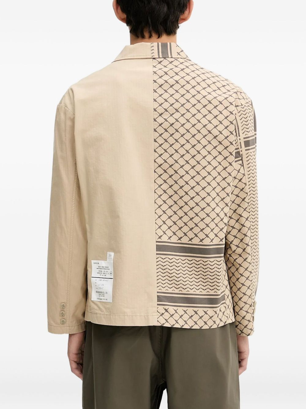 patterned pocketed jacket - 3