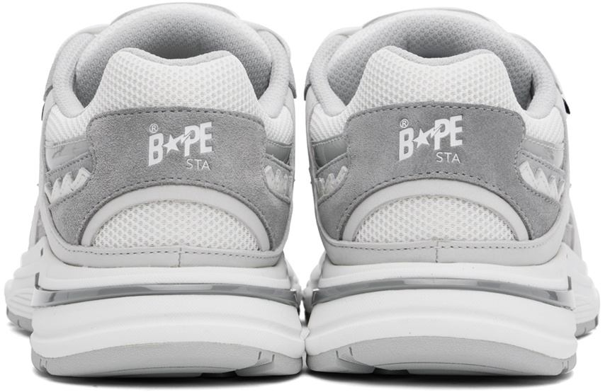 White & Gray Sports Runner M2 Sneakers - 2
