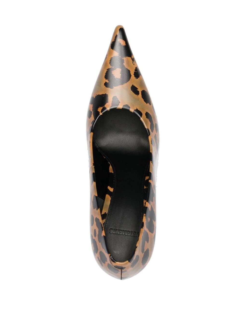 drill-heel leopard-print pumps - 4