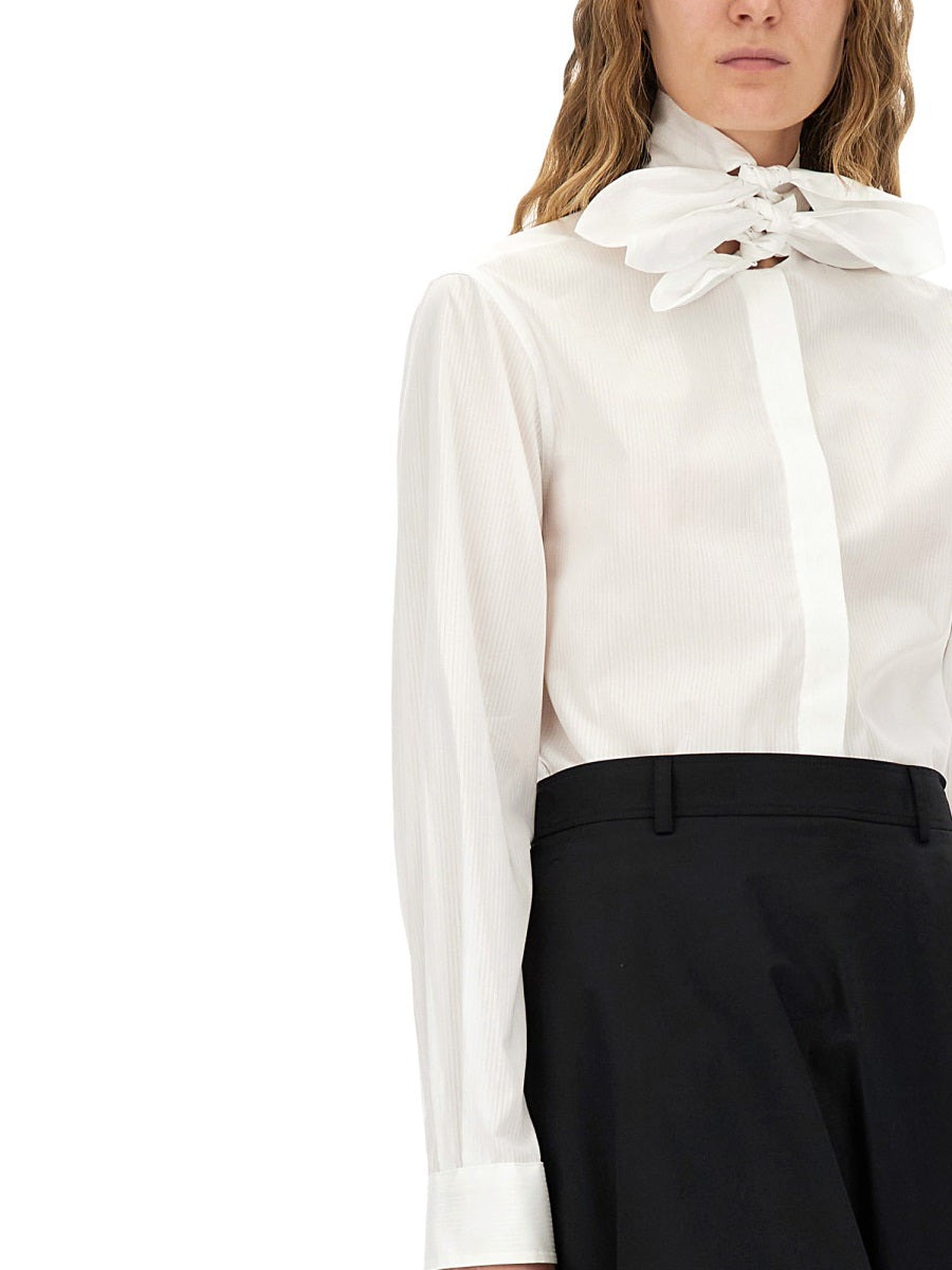 Moschino Women Cotton Poplin Jacquard Shirt - 4
