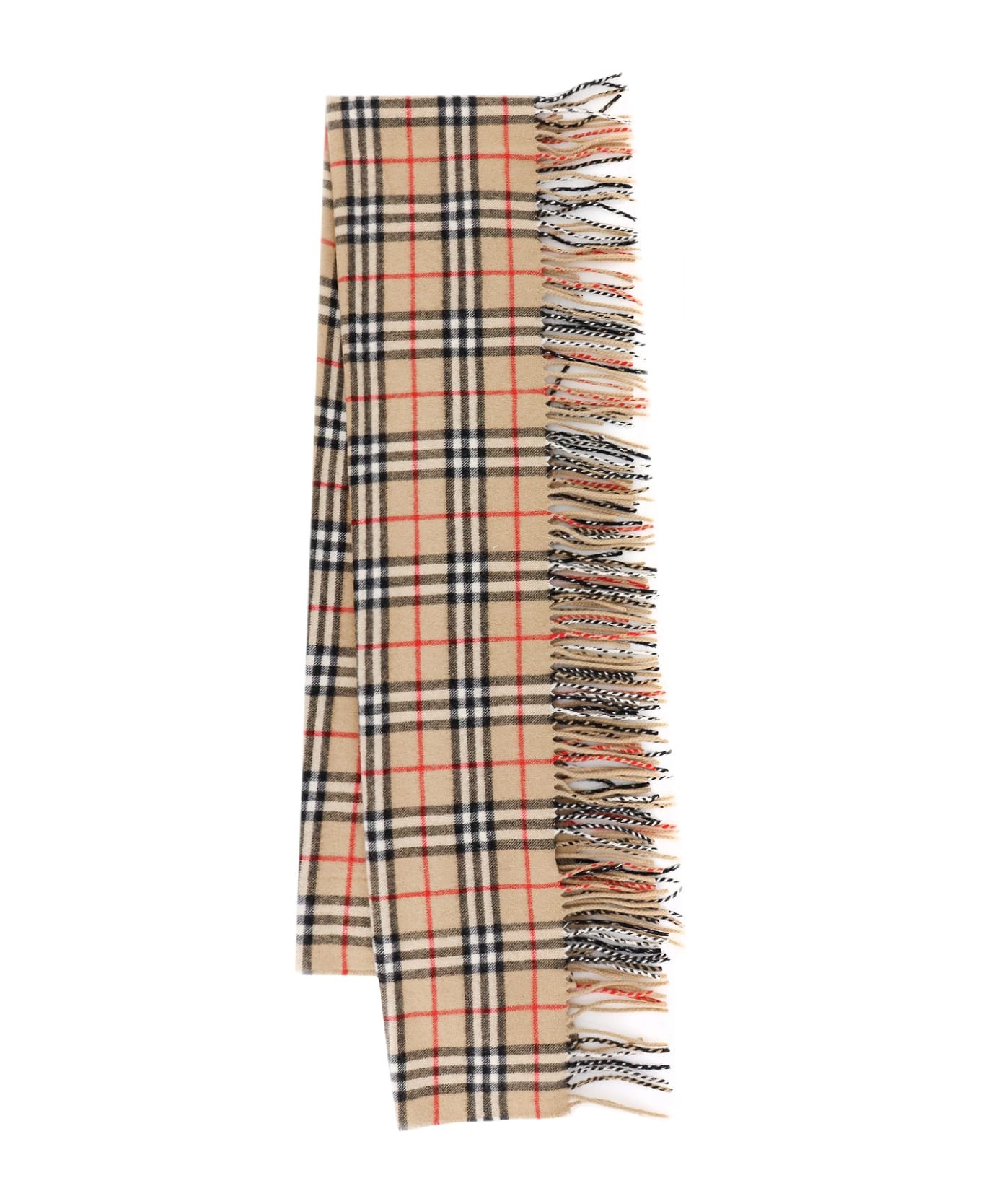 Nova-check Fringed Scarf - 1