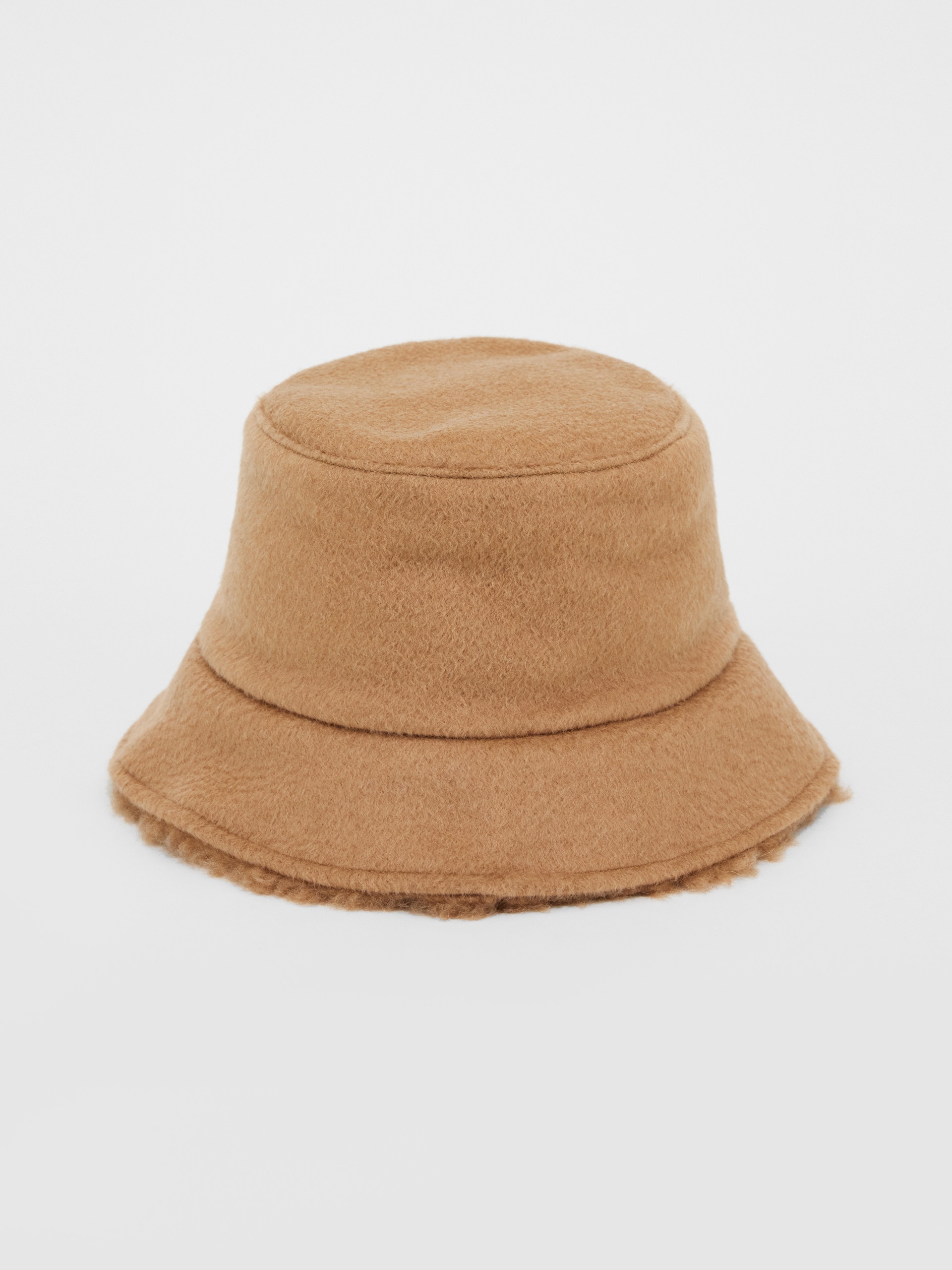 FIDUCIA Reversible Teddy fabric and camel colour hat - 1