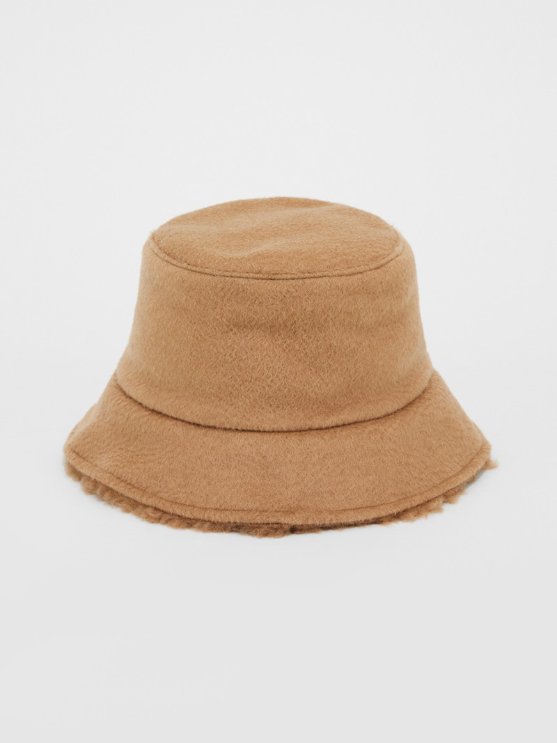FIDUCIA Reversible Teddy fabric and camel colour hat - 1