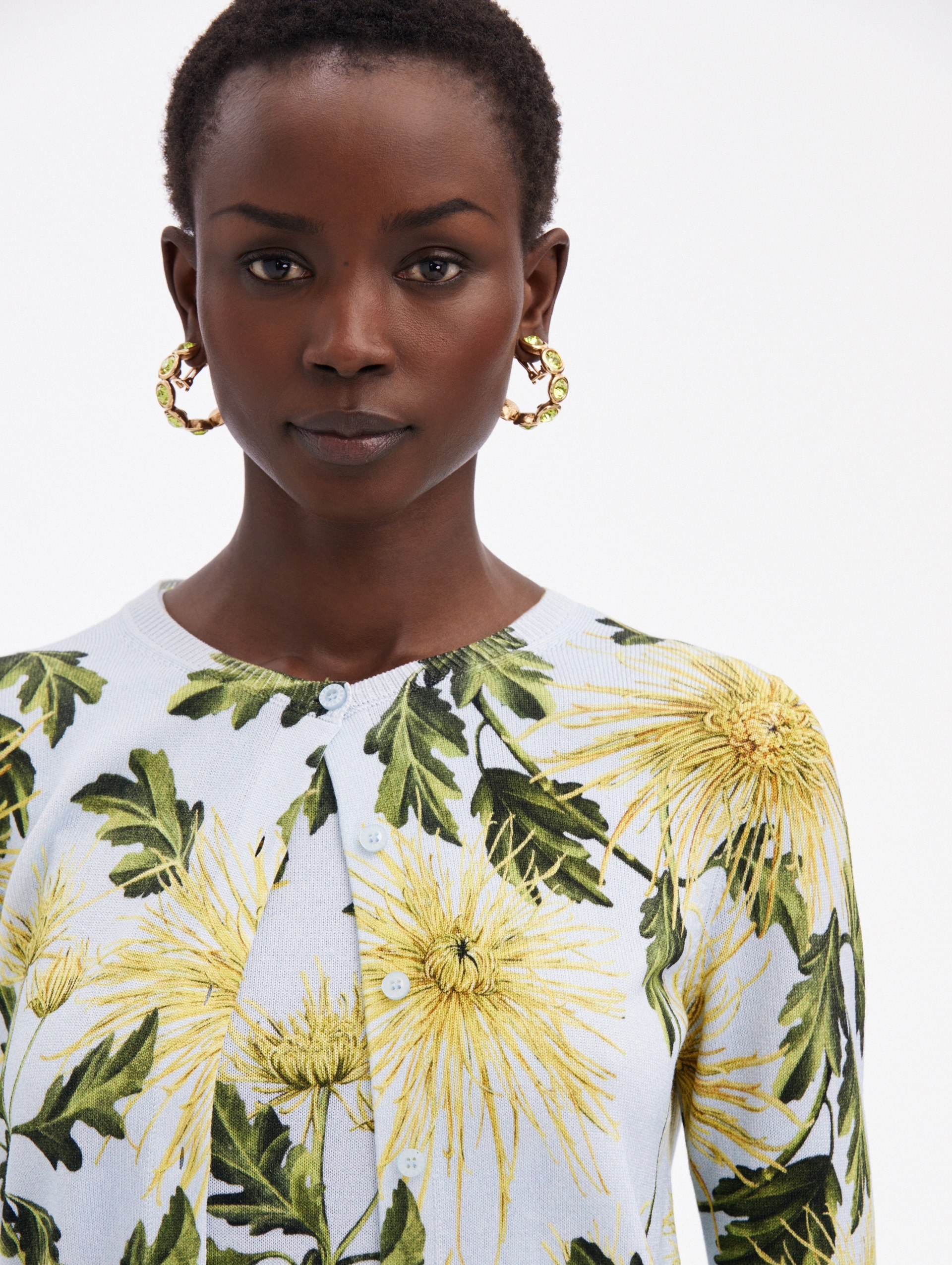 CHRYSANTHEMUM PRINTED CARDIGAN - 5
