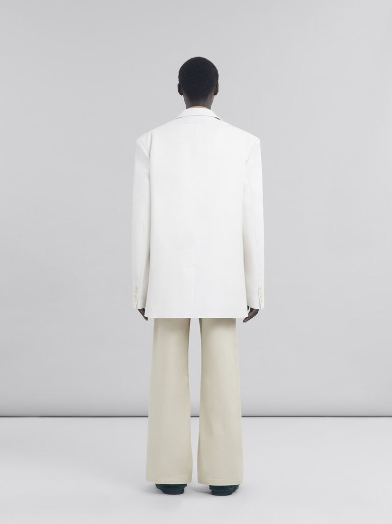 WHITE NAPPA SINGLE BREASTED BLAZER 3