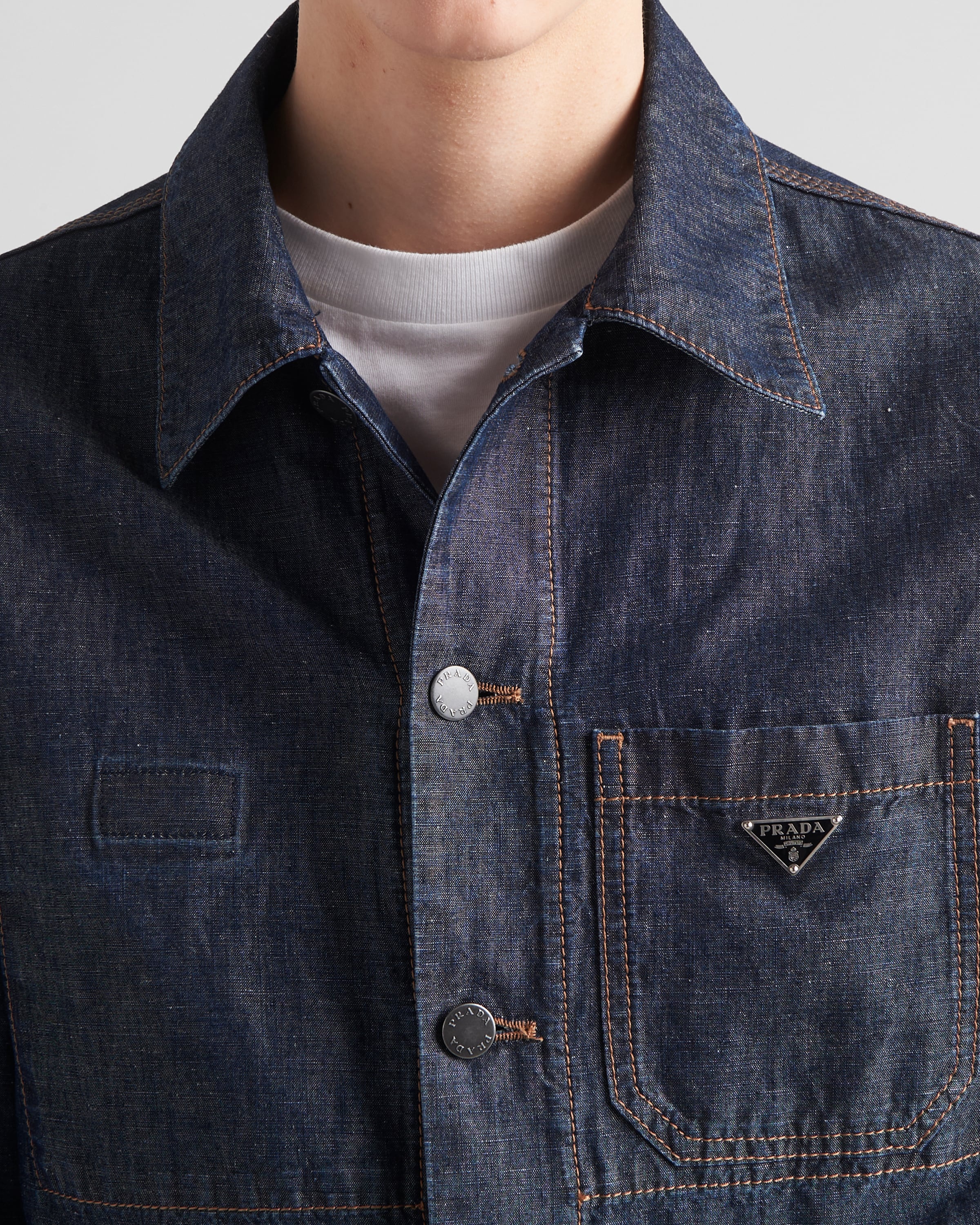 Chambray blouson jacket - 3