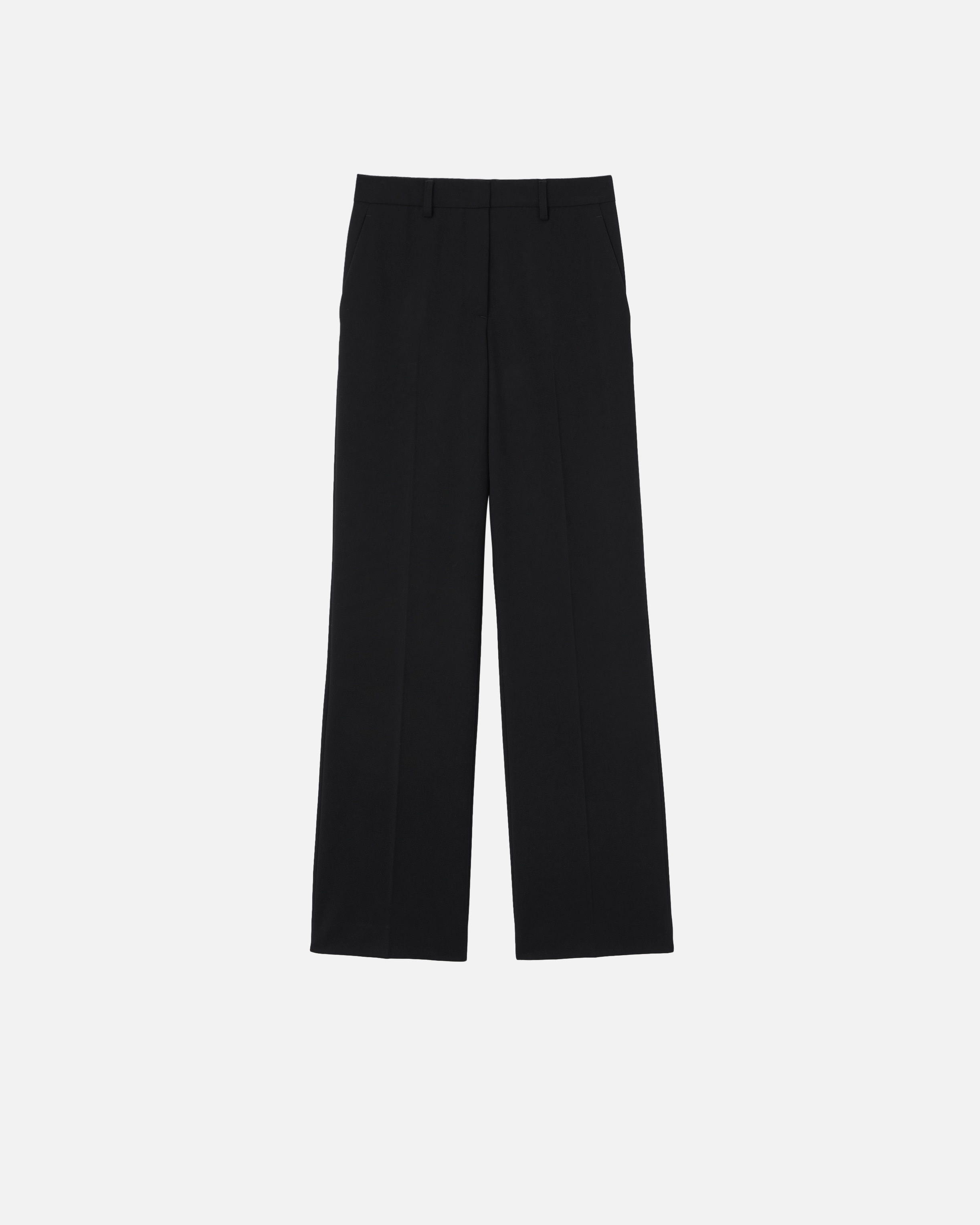 TAILORED WIDE-LEG TWILL TROUSERS - 1