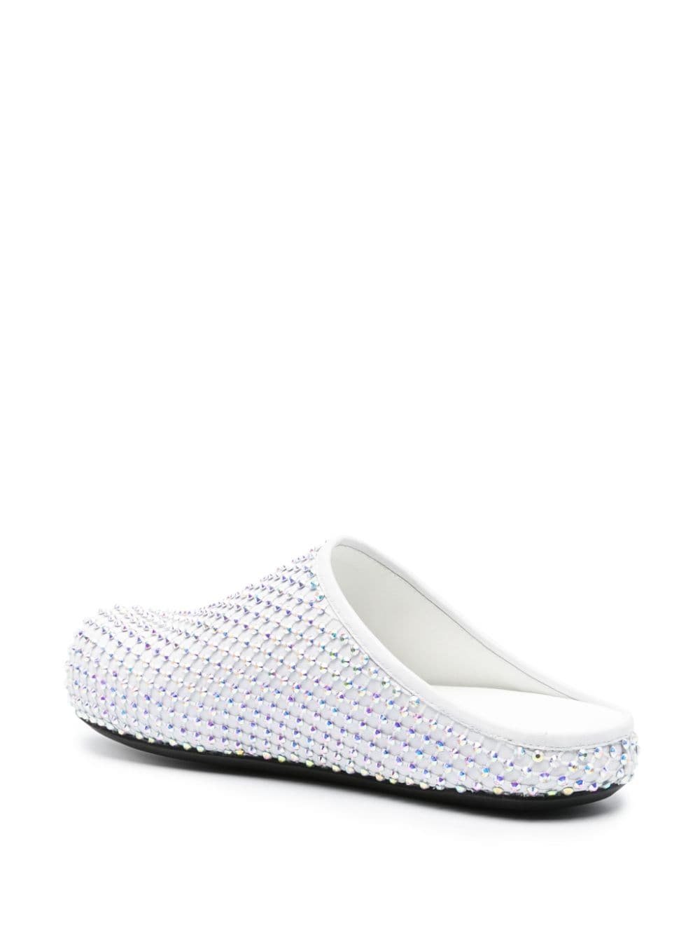 glass-crystals leather slippers - 3
