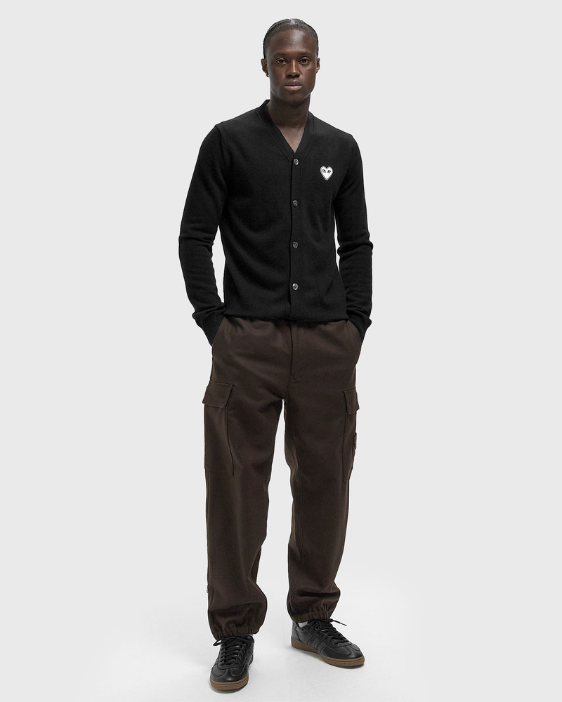 Comme des Garçons PLAY V-NECK CARDIGAN WHITE EMBLEM KNIT outlook