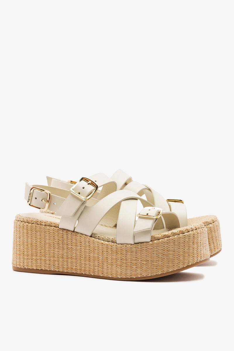 Patti Flatform Ivory Leather 5
